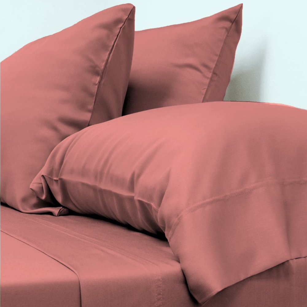 Luxury Bamboo 6 Piece Sheet Set, Salmon Pink